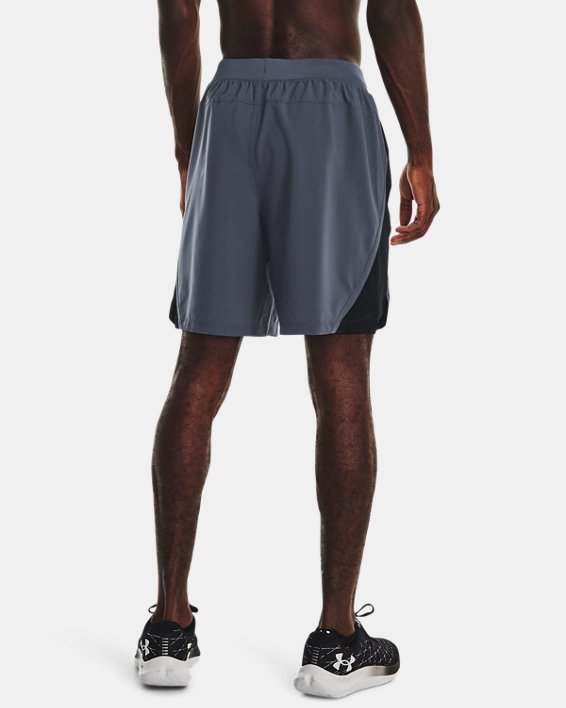 Men's UA Launch Run 2-in-1 Shorts, Gray, pdpMainDesktop image number 1